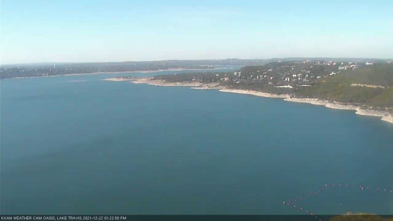 Lake Travis webcam, December 22, 2021 1:25 PM CT