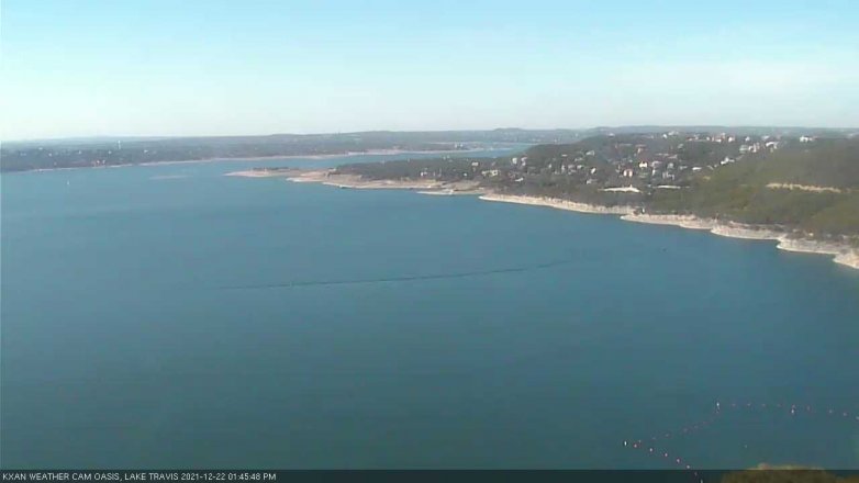 Lake Travis webcam, December 22, 2021 1:45 PM CT