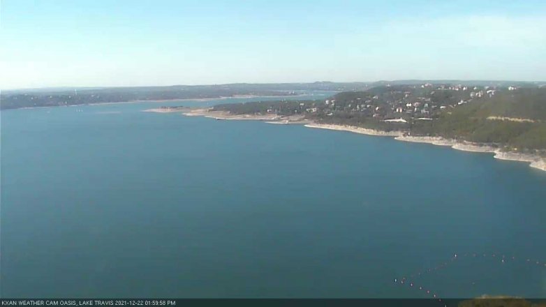 Lake Travis webcam, December 22, 2021 2:00 PM CT