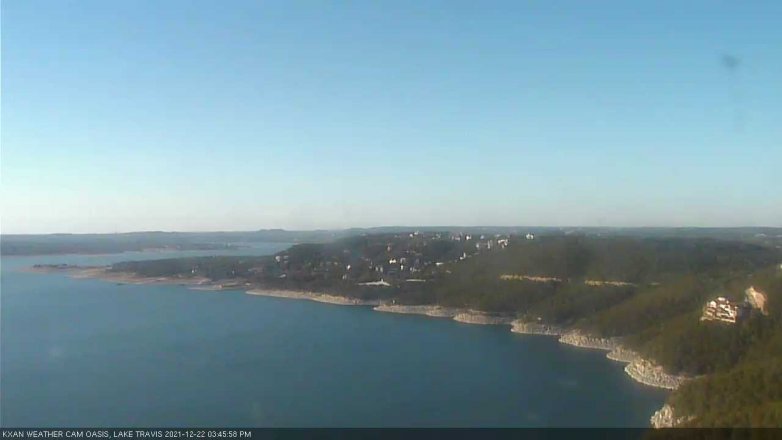 Lake Travis webcam, December 22, 2021 3:45 PM CT