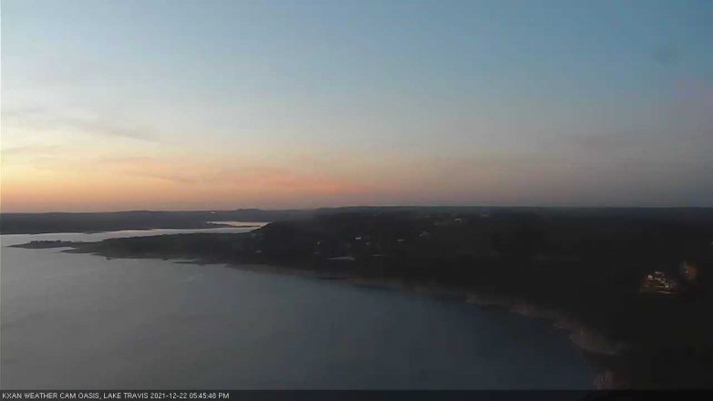 Lake Travis webcam, December 22, 2021 5:45 PM CT