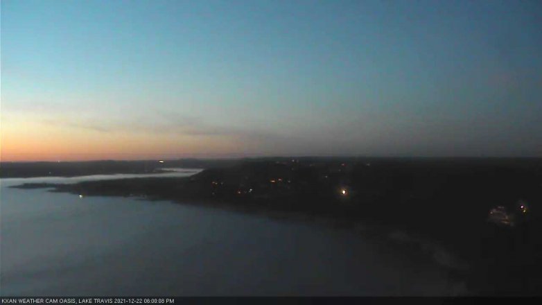 Lake Travis webcam, December 22, 2021 6:00 PM CT