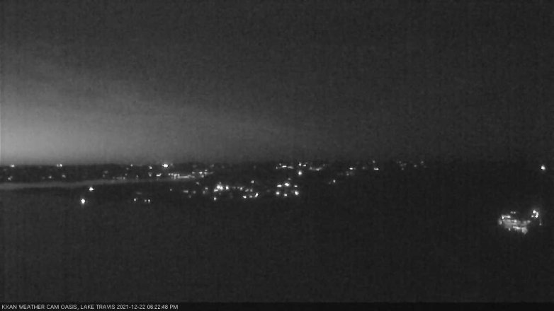 Lake Travis webcam, December 22, 2021 6:25 PM CT