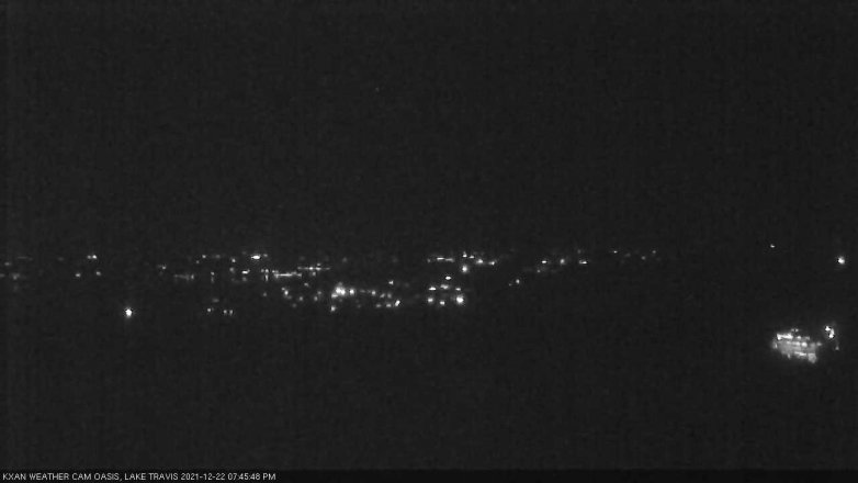 Lake Travis webcam, December 22, 2021 7:45 PM CT