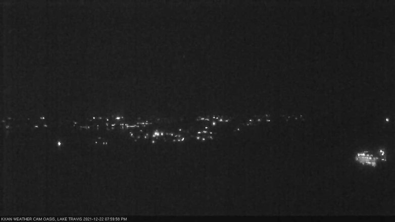 Lake Travis webcam, December 22, 2021 8:00 PM CT