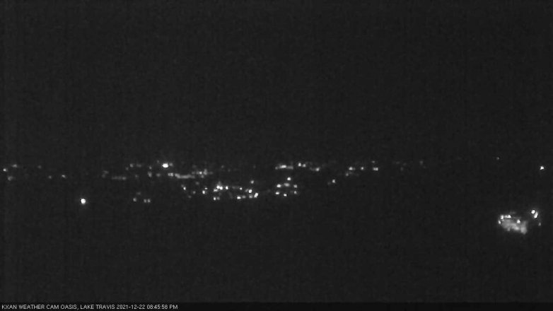 Lake Travis webcam, December 22, 2021 8:45 PM CT