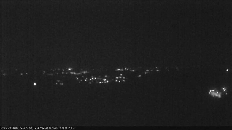 Lake Travis webcam, December 22, 2021 9:25 PM CT
