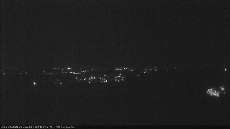 Lake Travis webcam, December 22, 2021 9:45 PM CT