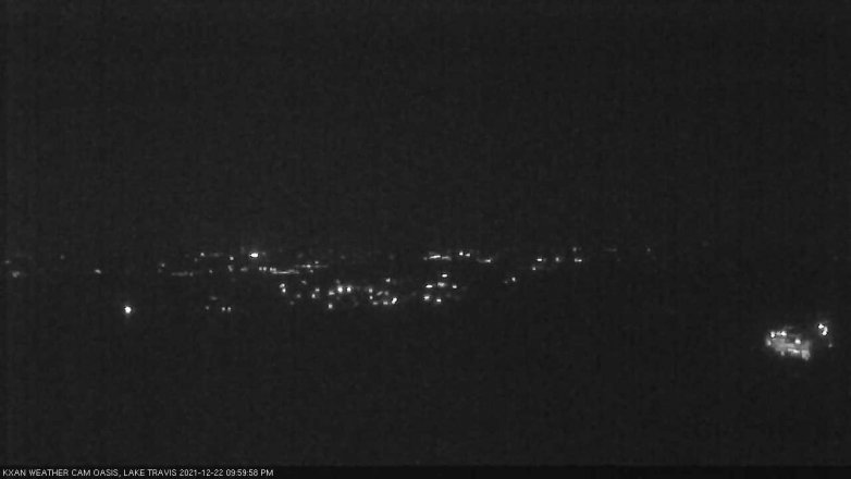 Lake Travis webcam, December 22, 2021 10:00 PM CT