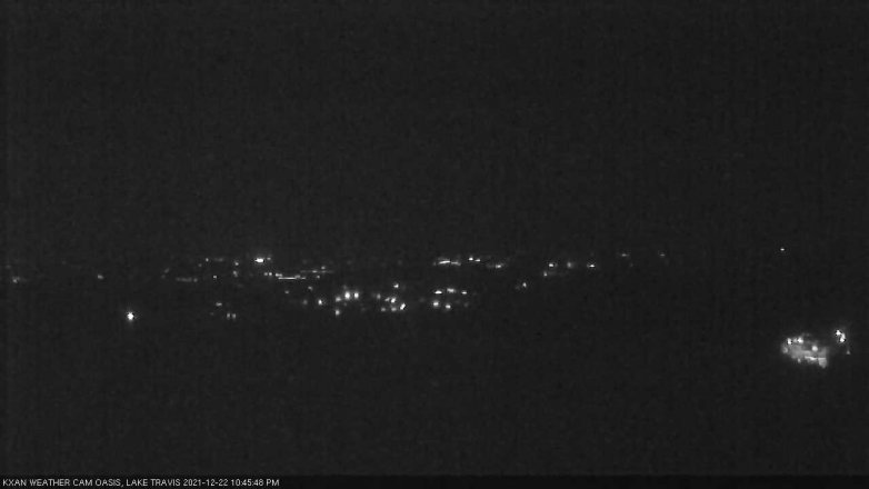 Lake Travis webcam, December 22, 2021 10:45 PM CT