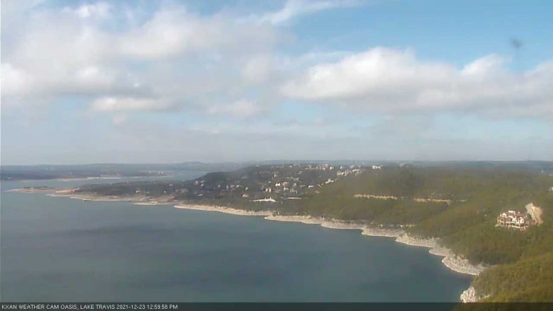 Lake Travis webcam, December 23, 2021 1:00 PM CT