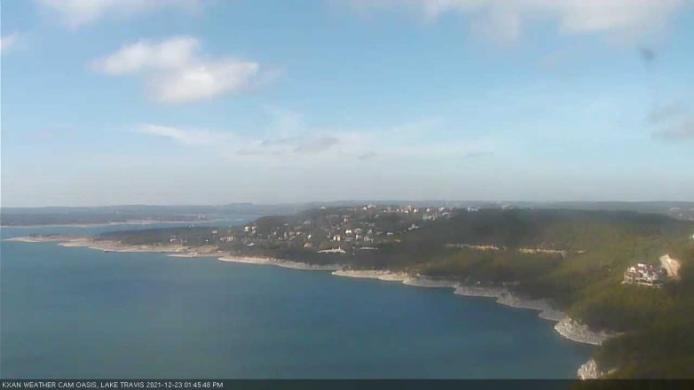 Lake Travis webcam, December 23, 2021 1:45 PM CT