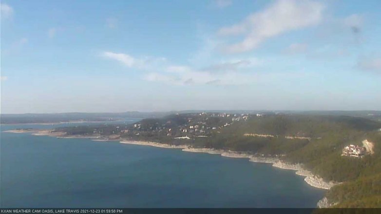 Lake Travis webcam, December 23, 2021 2:00 PM CT