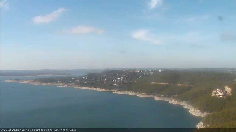 Lake Travis webcam, December 23, 2021 2:25 PM CT