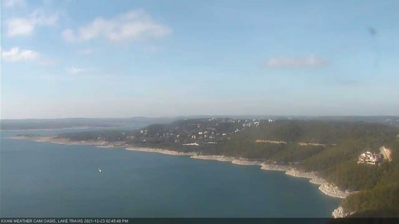 Lake Travis webcam, December 23, 2021 2:45 PM CT