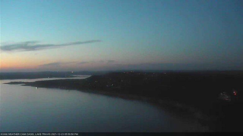 Lake Travis webcam, December 23, 2021 6:00 PM CT