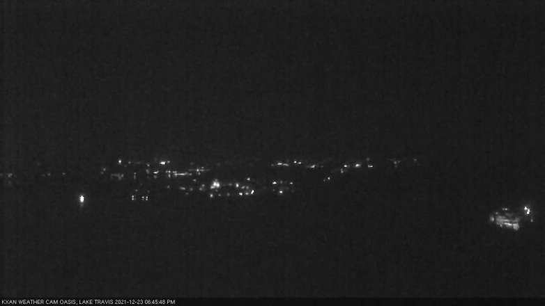 Lake Travis webcam, December 23, 2021 6:45 PM CT