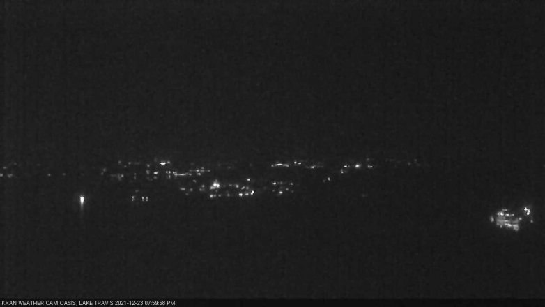 Lake Travis webcam, December 23, 2021 8:00 PM CT