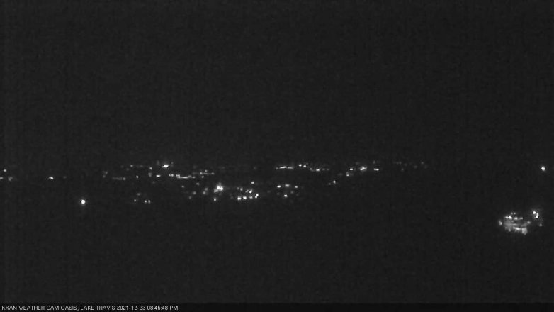 Lake Travis webcam, December 23, 2021 8:45 PM CT