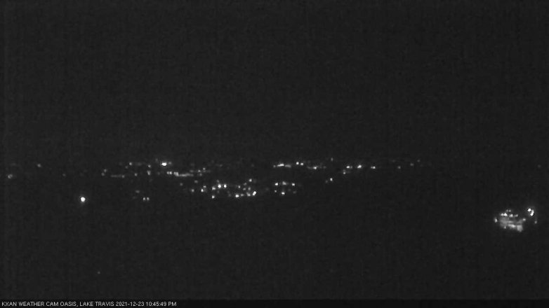 Lake Travis webcam, December 23, 2021 10:45 PM CT