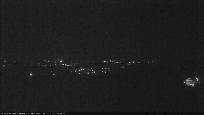 Lake Travis webcam, December 23, 2021 11:25 PM CT