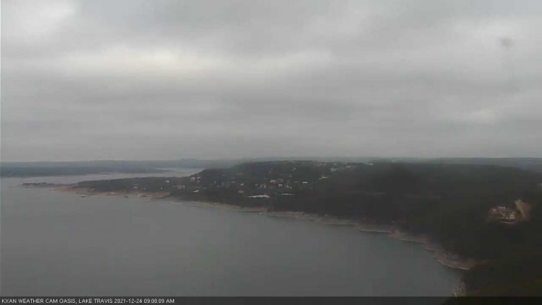 Lake Travis webcam, December 24, 2021 9:00 AM CT