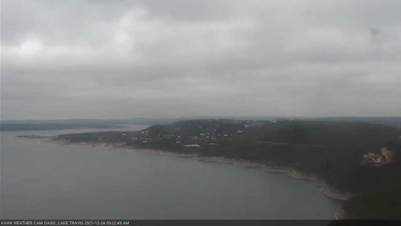 Lake Travis webcam, December 24, 2021 9:25 AM CT