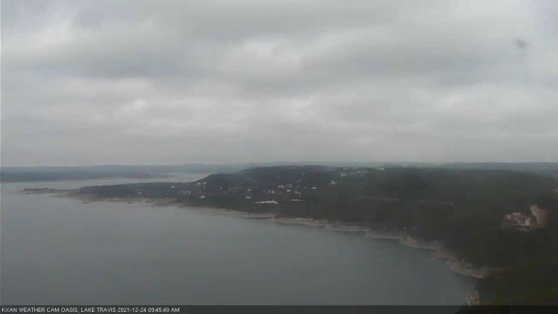 Lake Travis webcam, December 24, 2021 9:45 AM CT