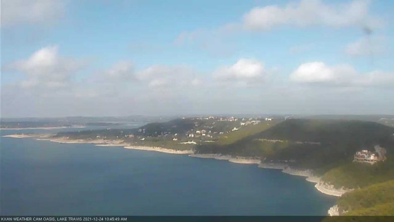 Lake Travis webcam, December 24, 2021 10:45 AM CT