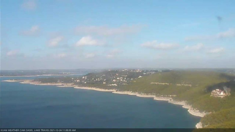Lake Travis webcam, December 24, 2021 11:00 AM CT