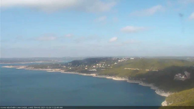 Lake Travis webcam, December 24, 2021 11:25 AM CT