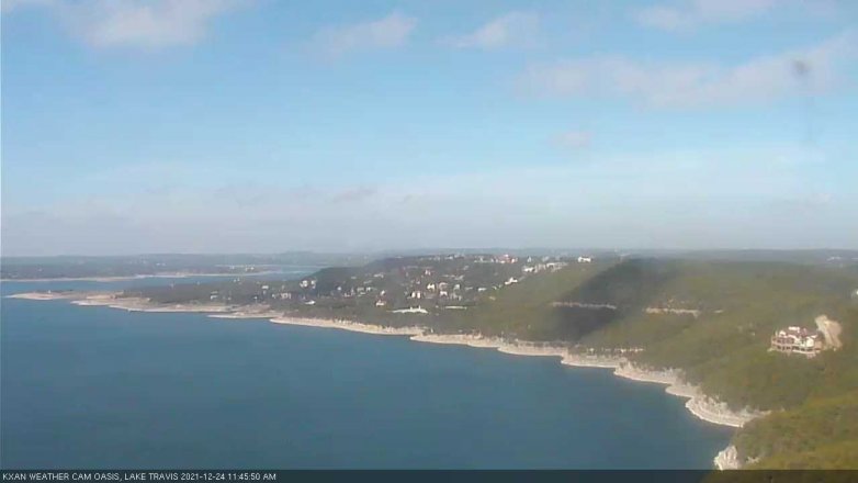 Lake Travis webcam, December 24, 2021 11:45 AM CT