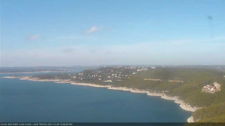 Lake Travis webcam, December 24, 2021 12:00 PM CT