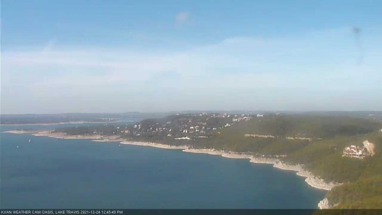 Lake Travis webcam, December 24, 2021 12:45 PM CT