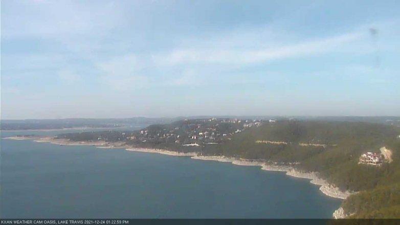 Lake Travis webcam, December 24, 2021 1:25 PM CT