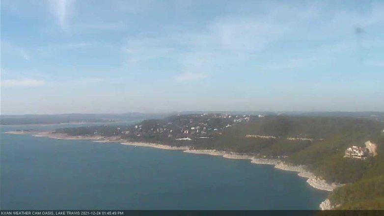 Lake Travis webcam, December 24, 2021 1:45 PM CT