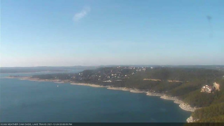 Lake Travis webcam, December 24, 2021 3:00 PM CT
