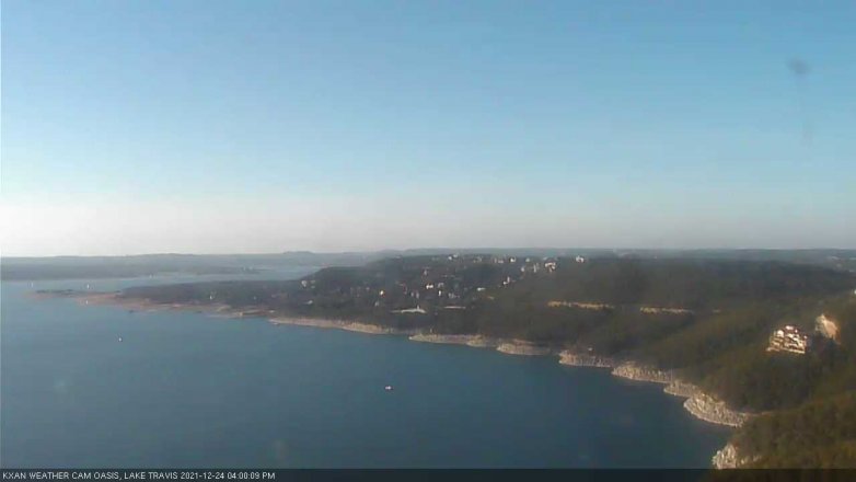 Lake Travis webcam, December 24, 2021 4:00 PM CT