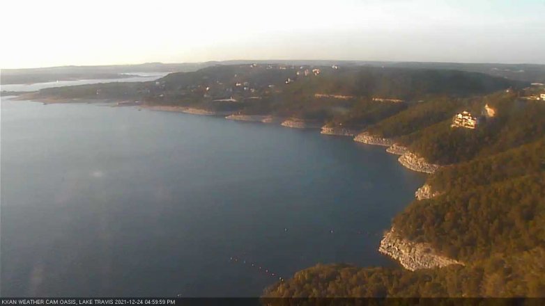 Lake Travis webcam, December 24, 2021 5:00 PM CT