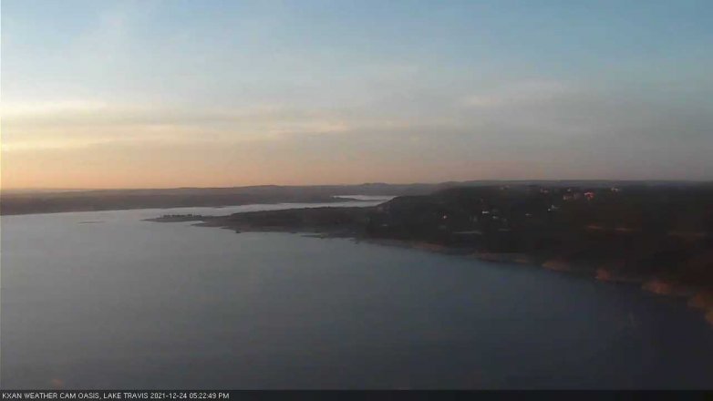 Lake Travis webcam, December 24, 2021 5:25 PM CT
