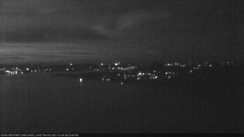Lake Travis webcam, December 24, 2021 6:25 PM CT