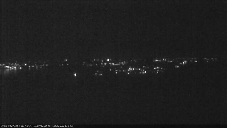 Lake Travis webcam, December 24, 2021 6:45 PM CT