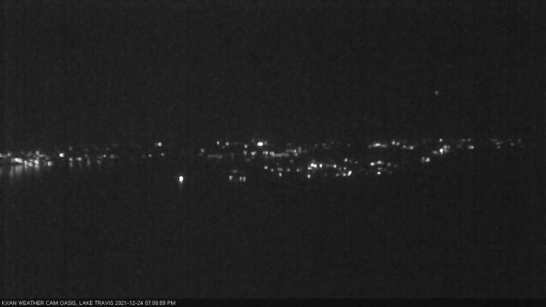 Lake Travis webcam, December 24, 2021 7:00 PM CT