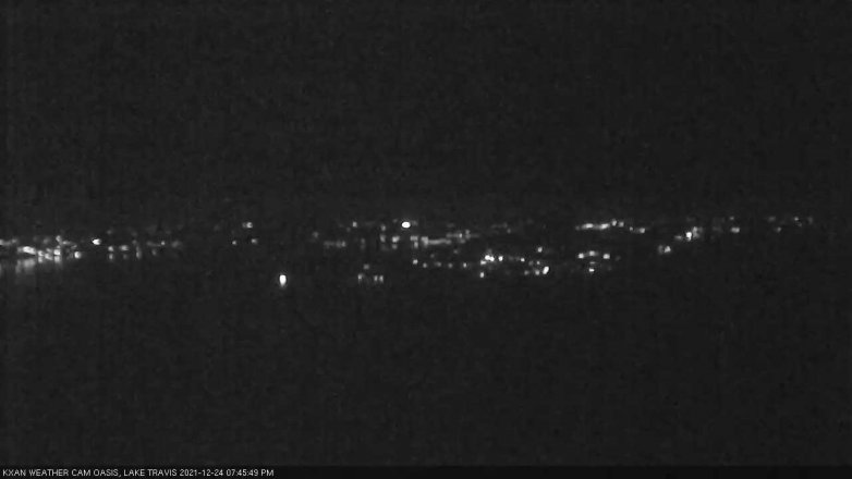 Lake Travis webcam, December 24, 2021 7:45 PM CT