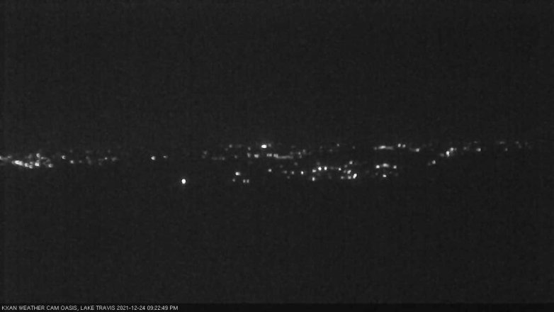 Lake Travis webcam, December 24, 2021 9:25 PM CT