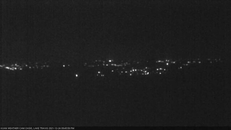 Lake Travis webcam, December 24, 2021 9:45 PM CT