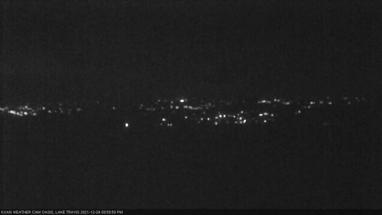 Lake Travis webcam, December 24, 2021 10:00 PM CT