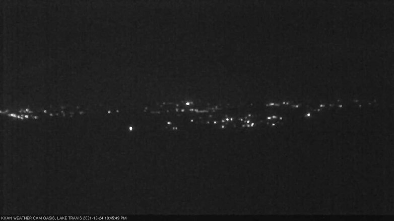 Lake Travis webcam, December 24, 2021 10:45 PM CT
