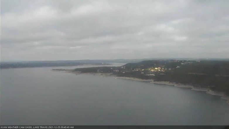 Lake Travis webcam, December 25, 2021 9:45 AM CT