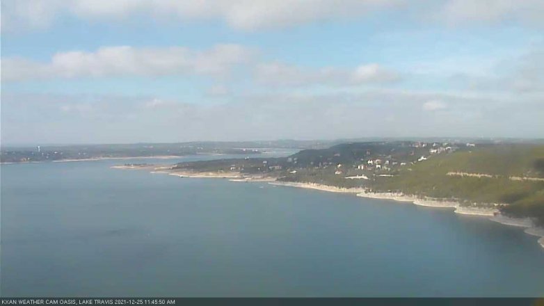 Lake Travis webcam, December 25, 2021 11:45 AM CT